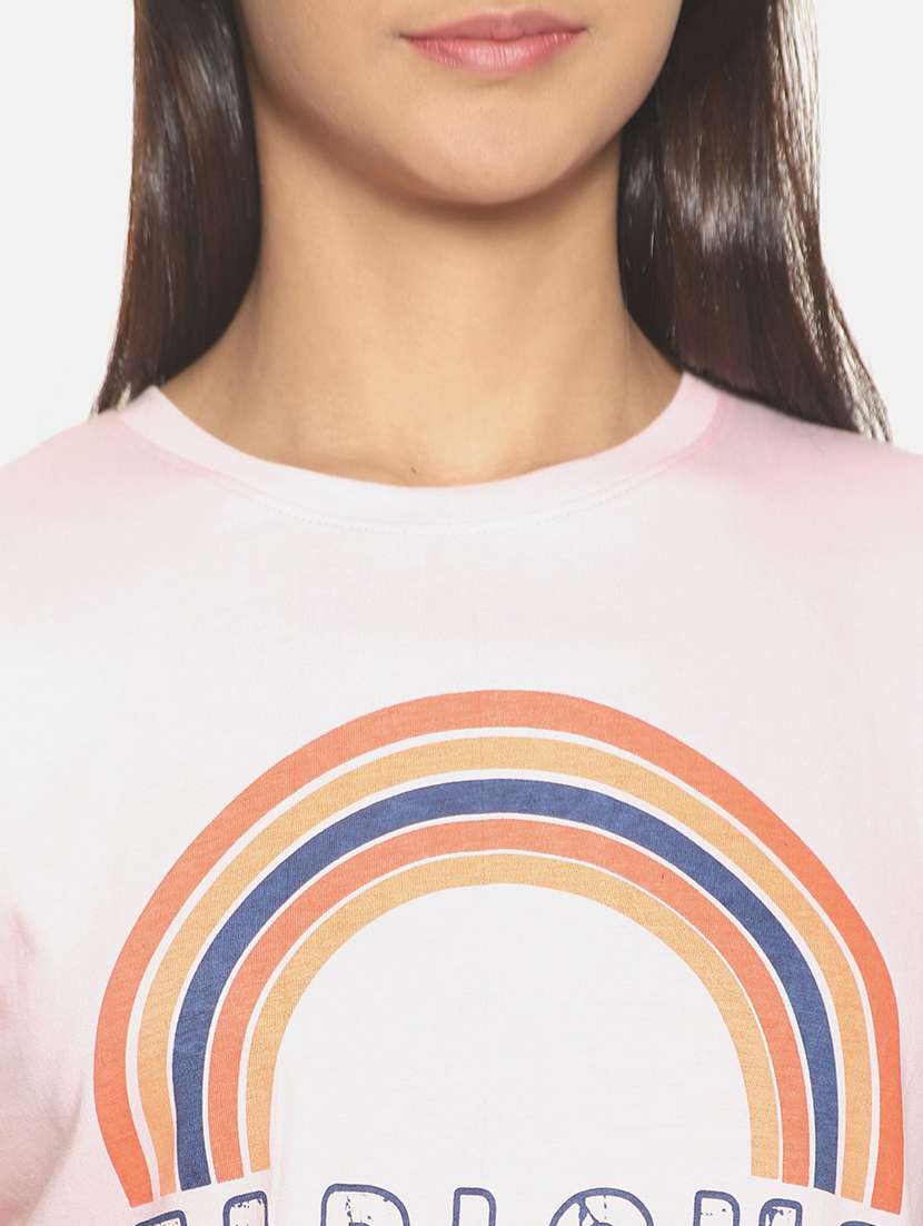 women printed round neck regular t-shirt & pyjama set - 20754533 - Standard Image - 3