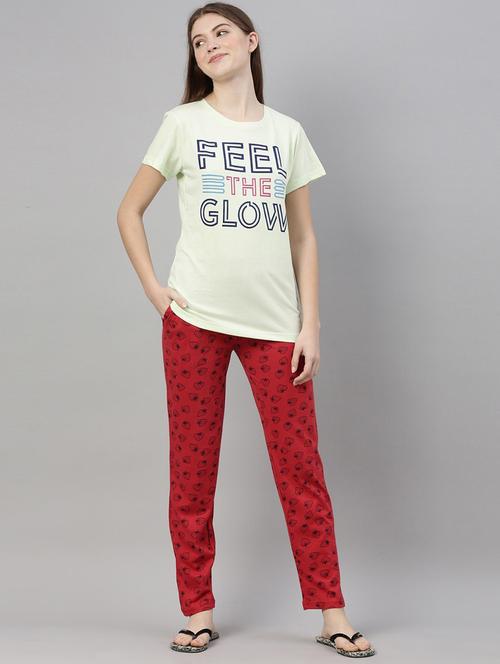 women printed pyjama nightwear set - 20754543 - Standard Image - 0
