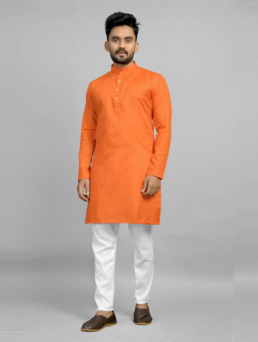 men pack of 2 solid mandarin neck kurta - 20754775 -  Standard Image - 3