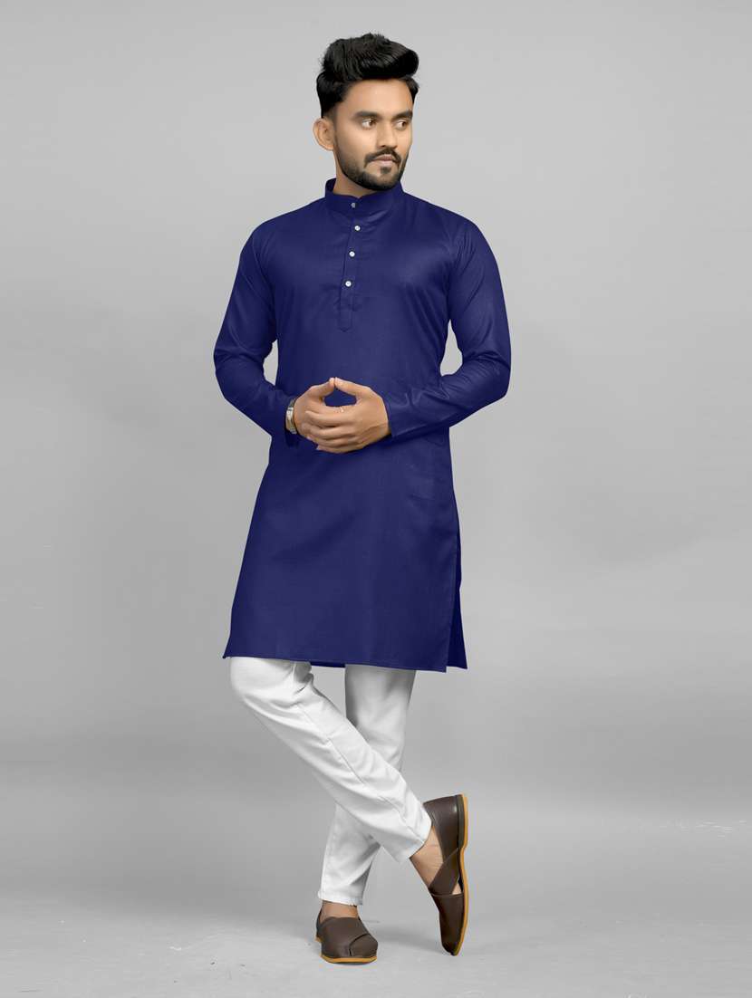 men pack of 2 solid long kurta - 20754803 -  Standard Image - 3