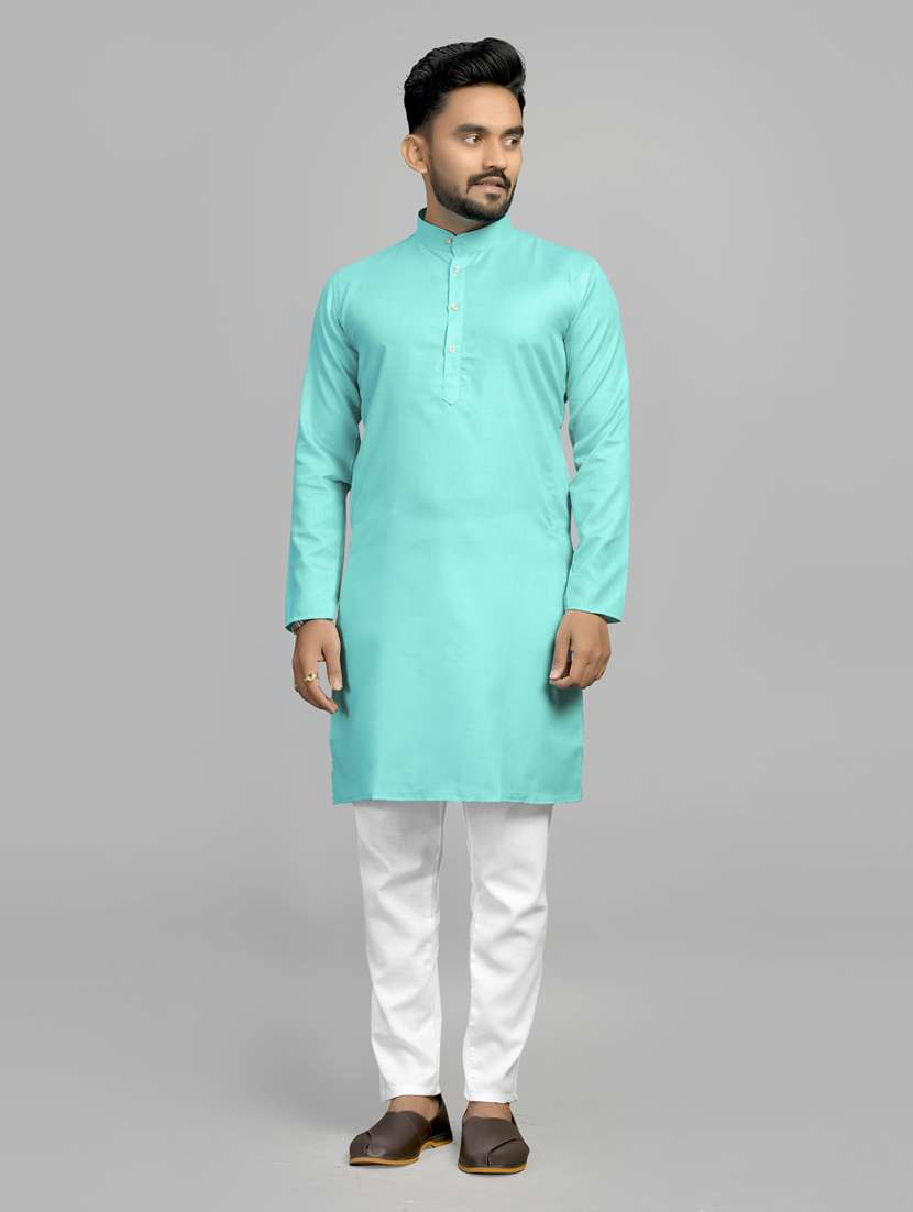 men pack of 2 solid long kurta - 20754812 -  Standard Image - 3