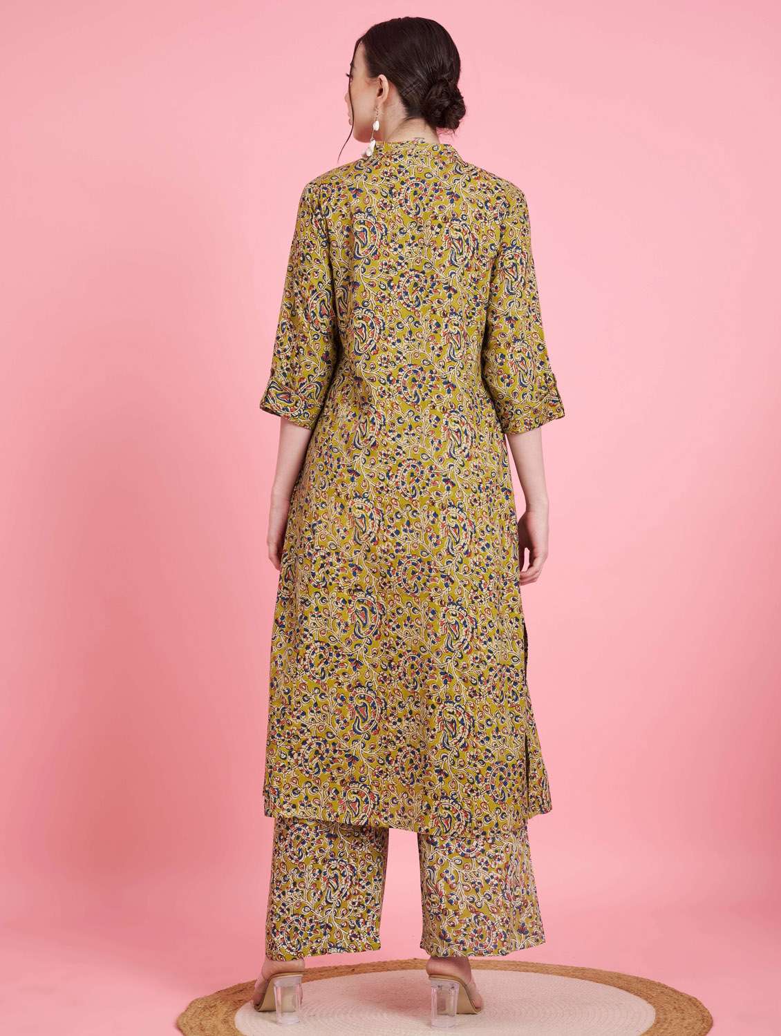 green kurta pant set - 20754863 -  Standard Image - 3