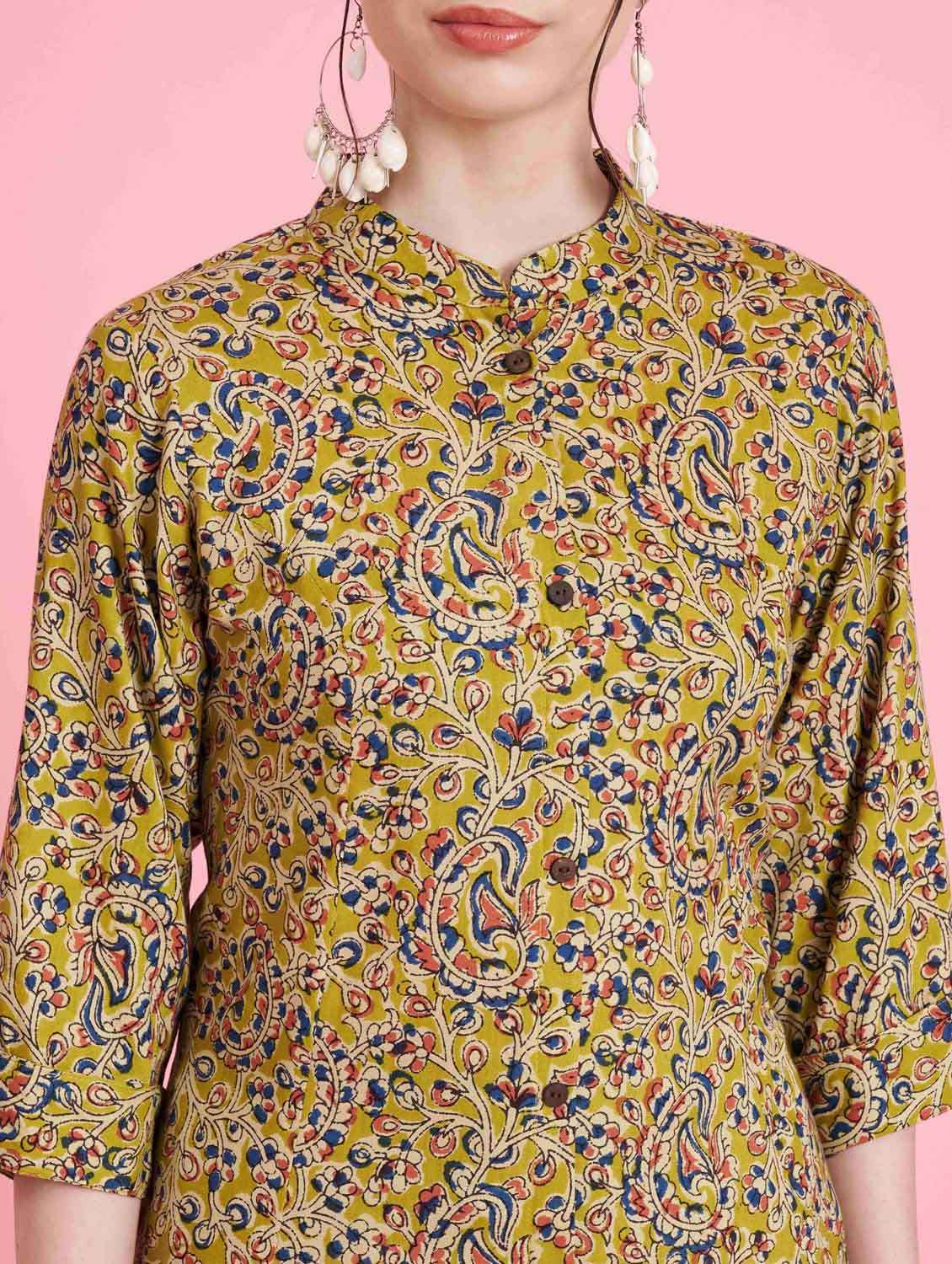 green kurta pant set - 20754863 -  Standard Image - 5