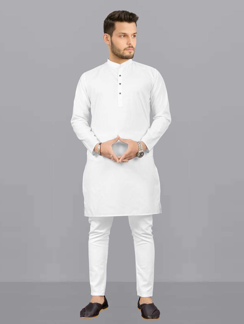 men pack of 2 solid kurta pyjama set - 20754891 -  Standard Image - 3
