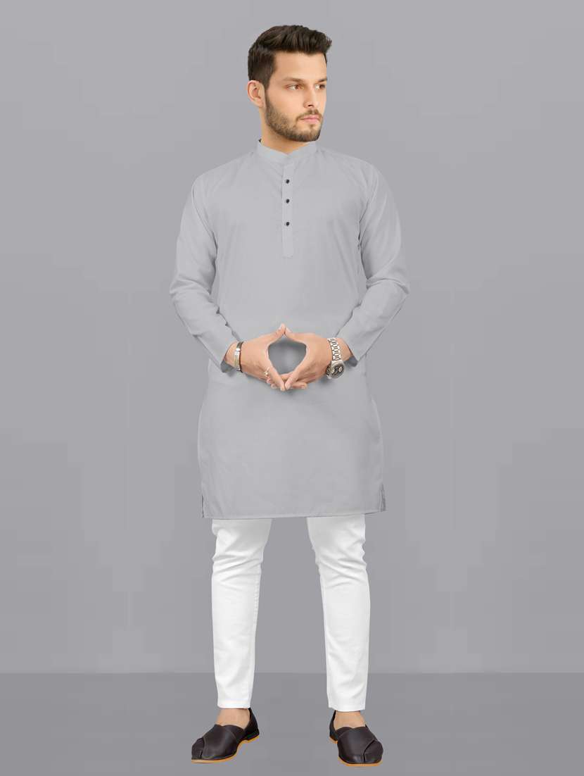 men pack of 2 solid kurta pyjama set - 20754899 -  Standard Image - 3