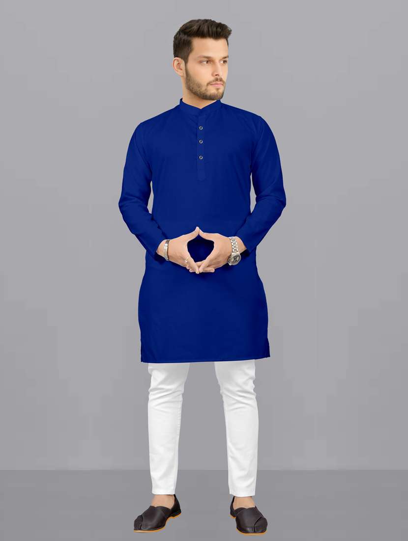 men pack of 2 solid kurta pyjama set - 20754912 -  Standard Image - 3
