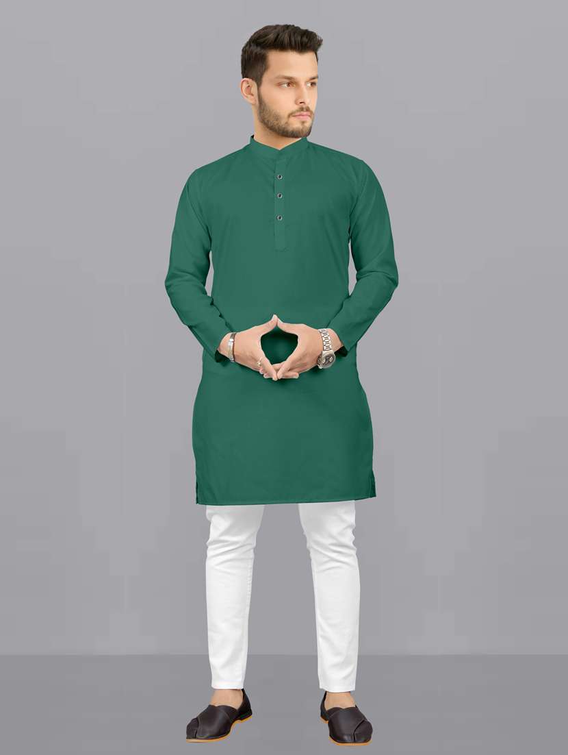 men pack of 2 solid kurta pyjama set - 20754928 -  Standard Image - 3