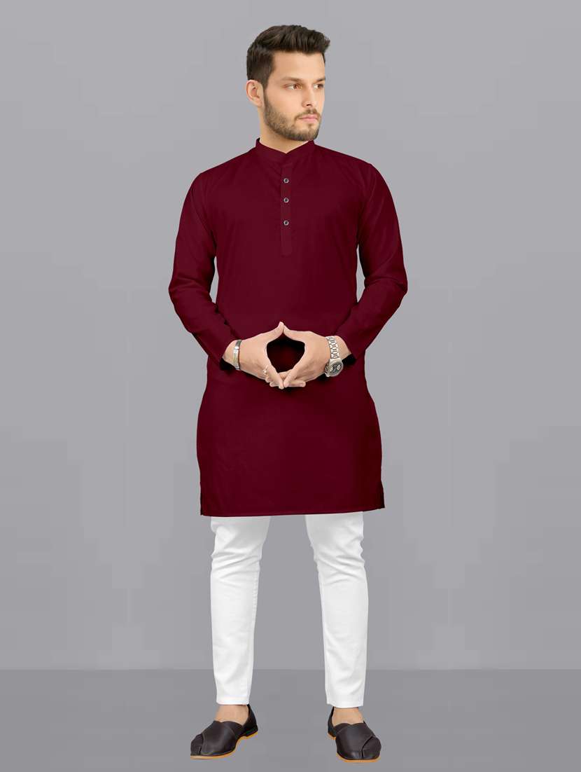 men pack of 2 solid kurta pyjama set - 20754979 -  Standard Image - 3
