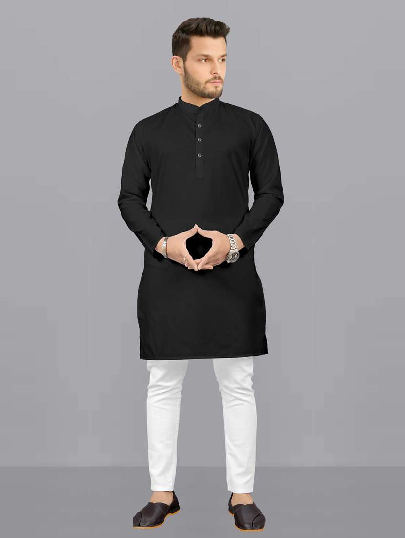 men pack of 2 solid kurta pyjama set - 20754987 -  Standard Image - 3