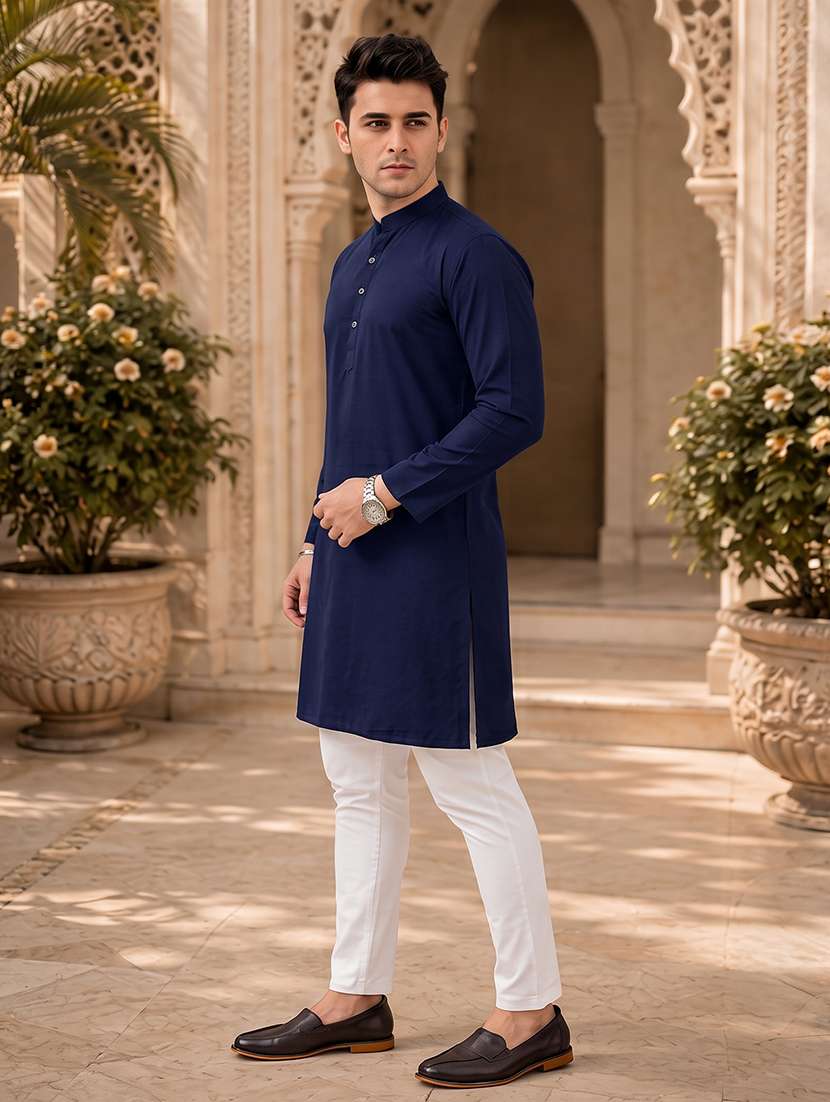 Men Pack Of 2 Solid Kurta Pyjama Set - 20755004 -  Standard Image - 3