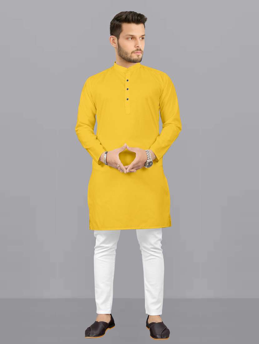 men pack of 2 solid kurta pyjama set - 20755037 -  Standard Image - 3