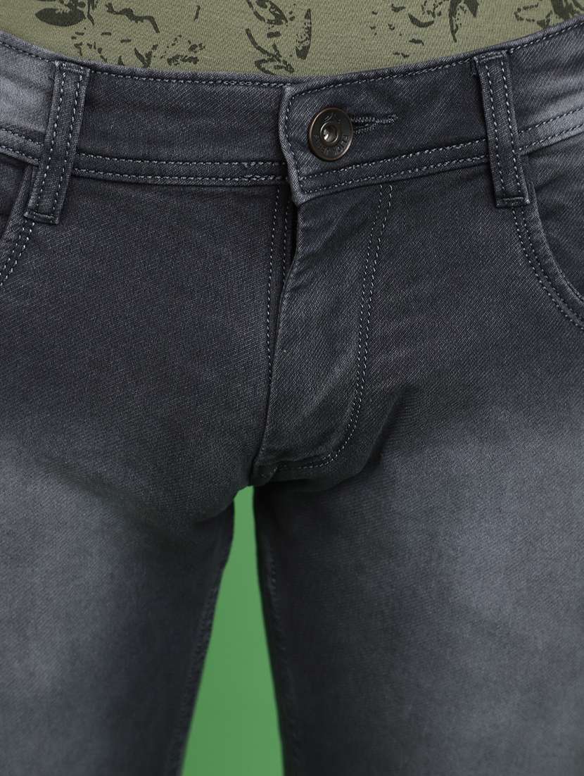 men mid rise plain denim jeans - 20755242 -  Standard Image - 5