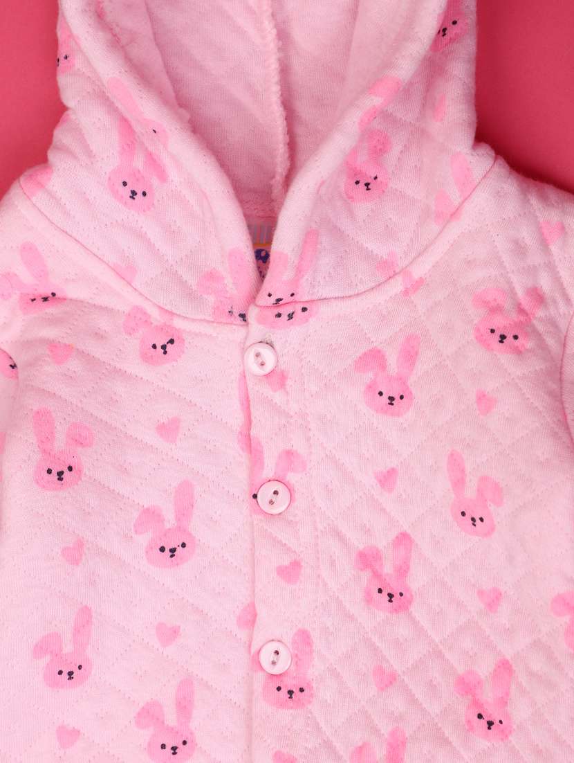 pink printed detailed hooded shirt & pyjama set - 20755265 - Standard Image - 3