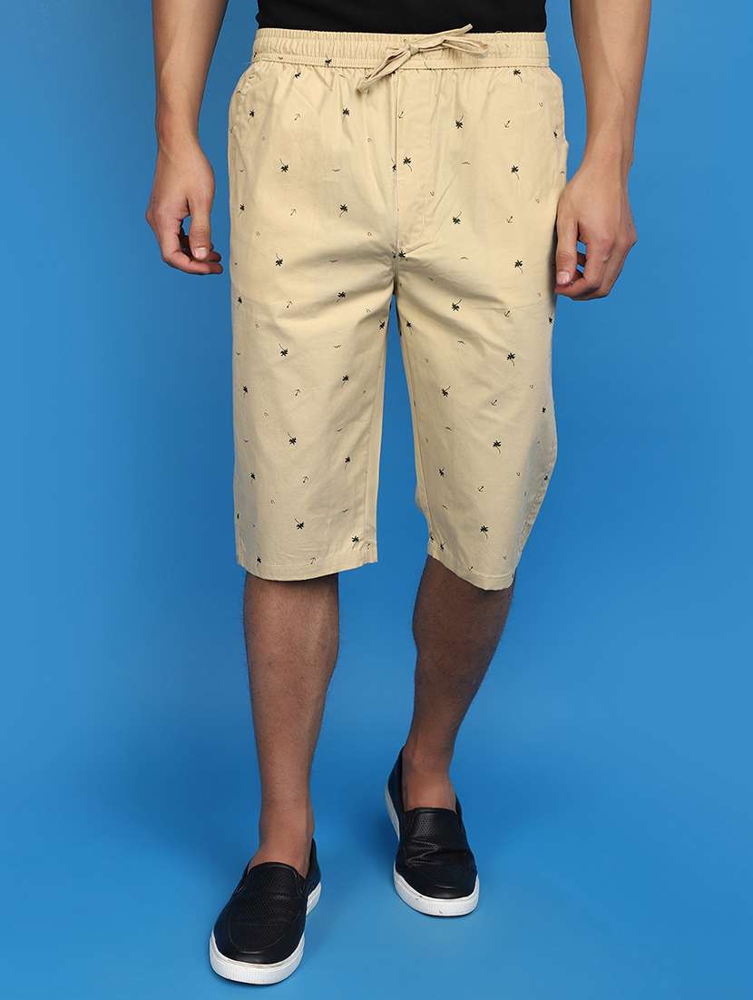 men mid rise printed bermuda shorts