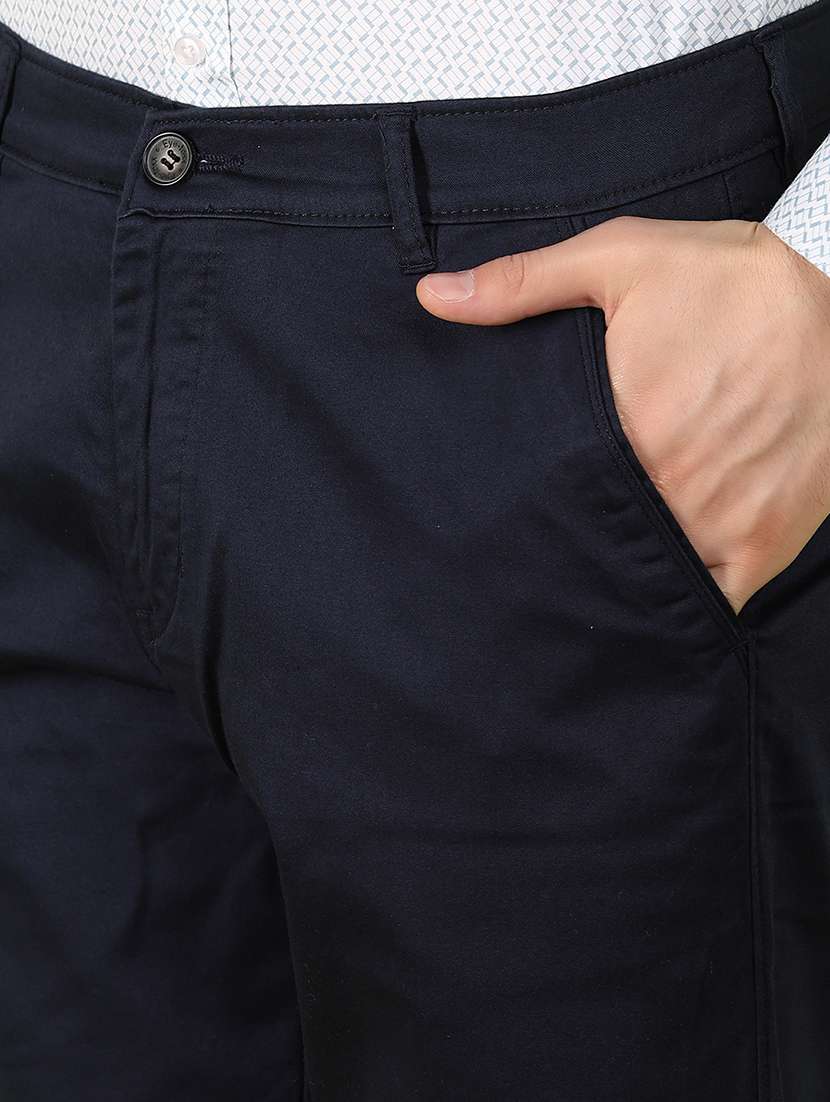 men mid rise solid chinos - 20755483 -  Standard Image - 5