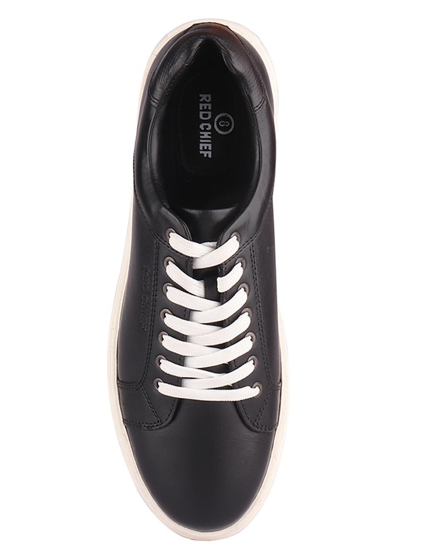 black leather lace up sneakers - 20756030 - Standard Image - 3