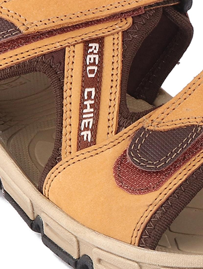 brown leather back strap sandals - 20756041 - Standard Image - 3