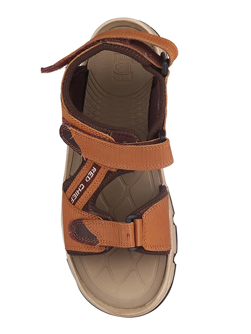 tan leather back strap sandals - 20756042 - Standard Image - 5