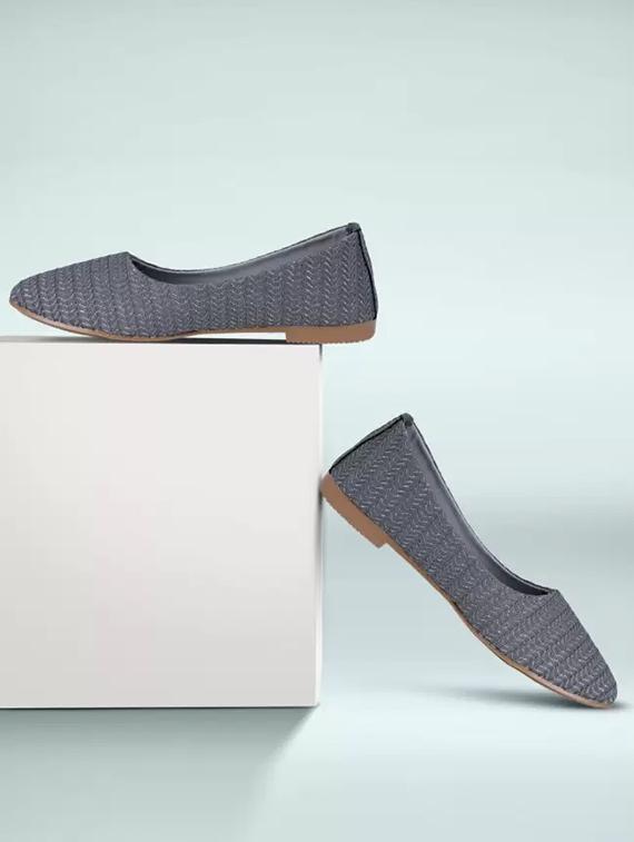 grey synthetic slip on ballerina - 20757289 - Zoom Image - 0