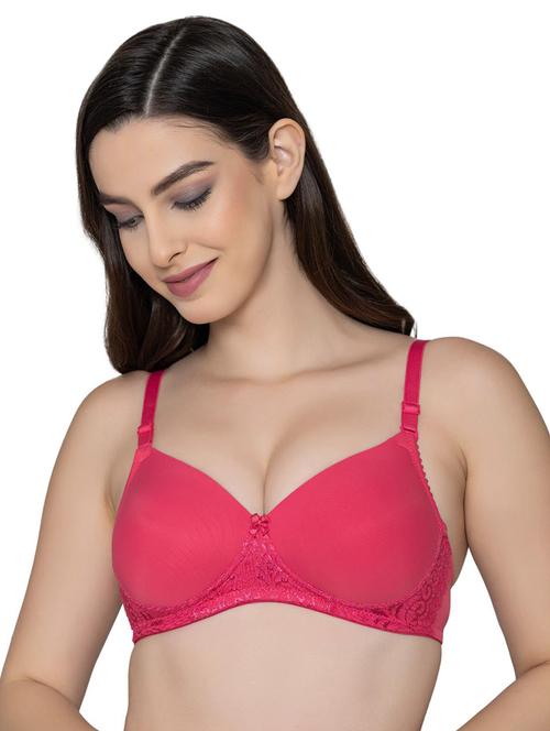 pink lace regular bra - 20757300 - Standard Image - 0