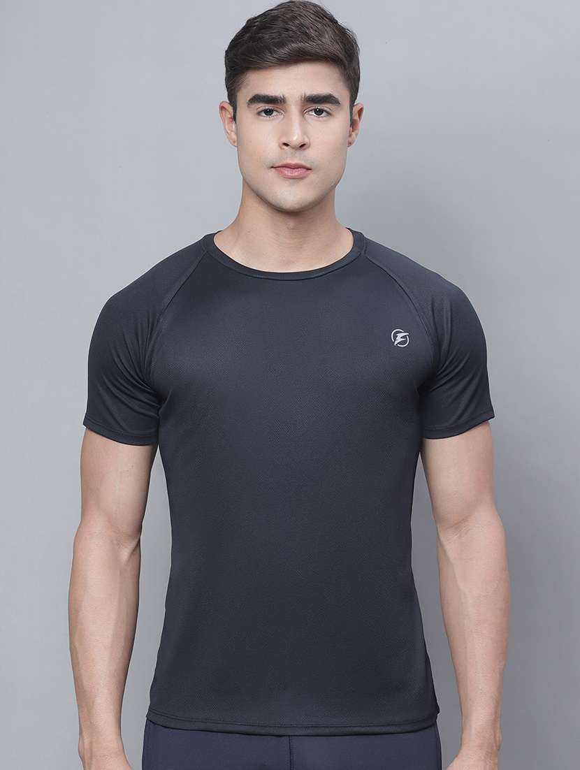 solid black polyester t-shirt - 20757324 -  Zoom Image - 0