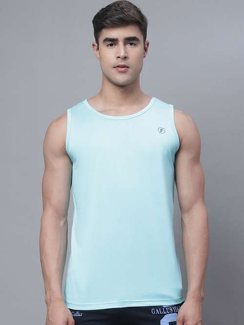 solid turquoise sleeveless t-shirt - 20757349 -  Standard Image - 0