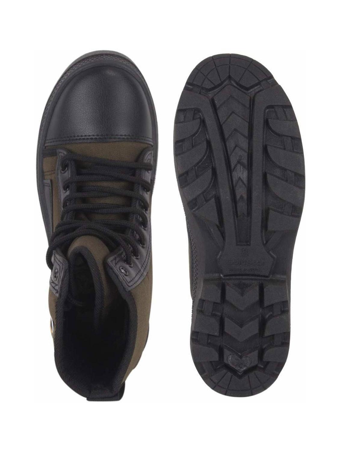 men solid brown hiking boots - 20757433 - Standard Image - 5