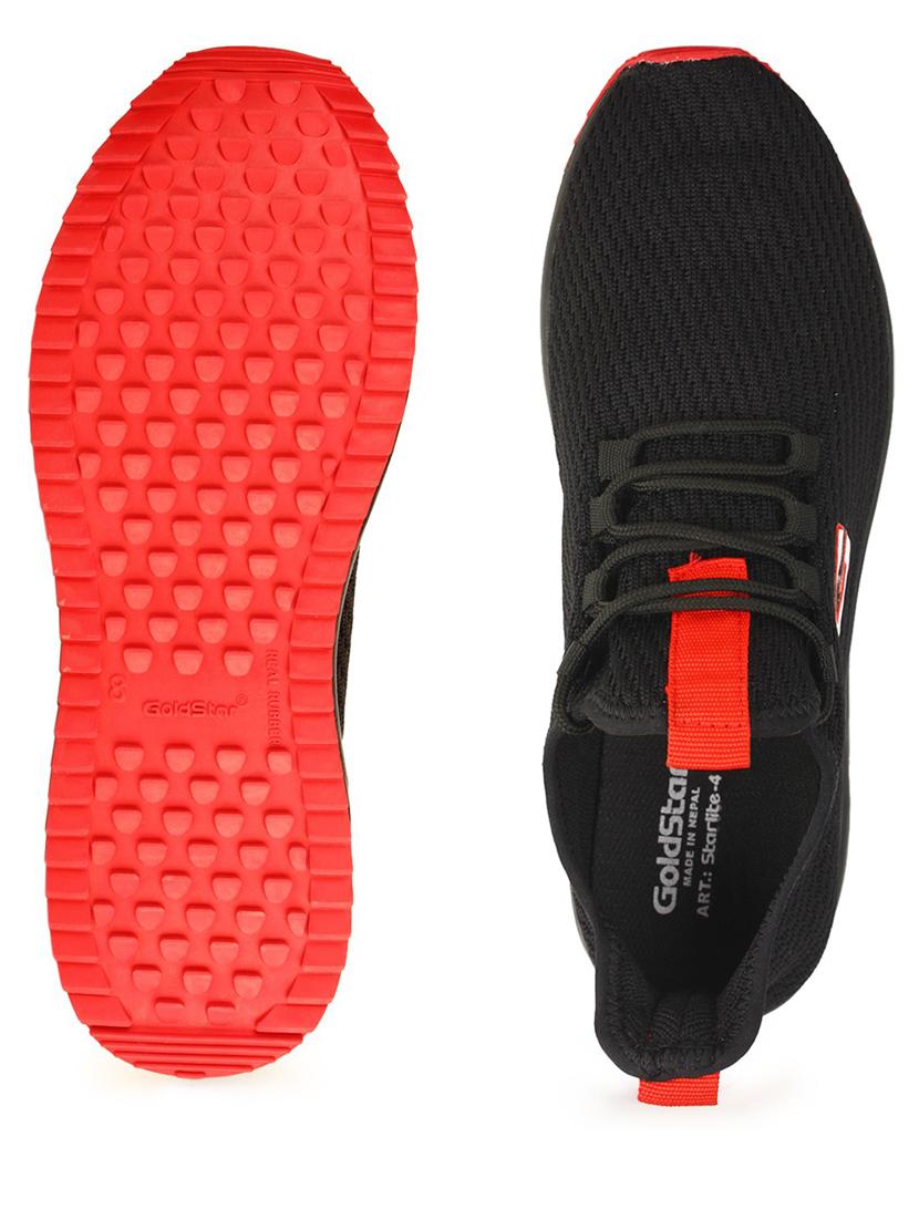 solid black lace up sports shoes - 20757456 - Standard Image - 5