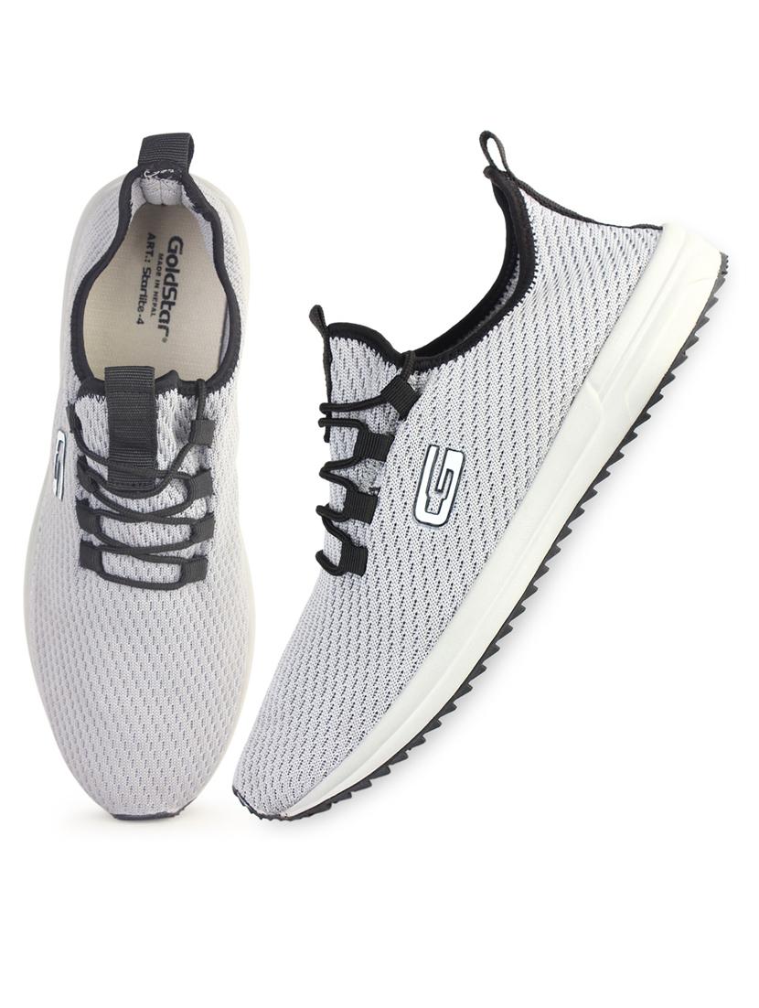solid grey lace up sport shoes - 20757458 - Standard Image - 3
