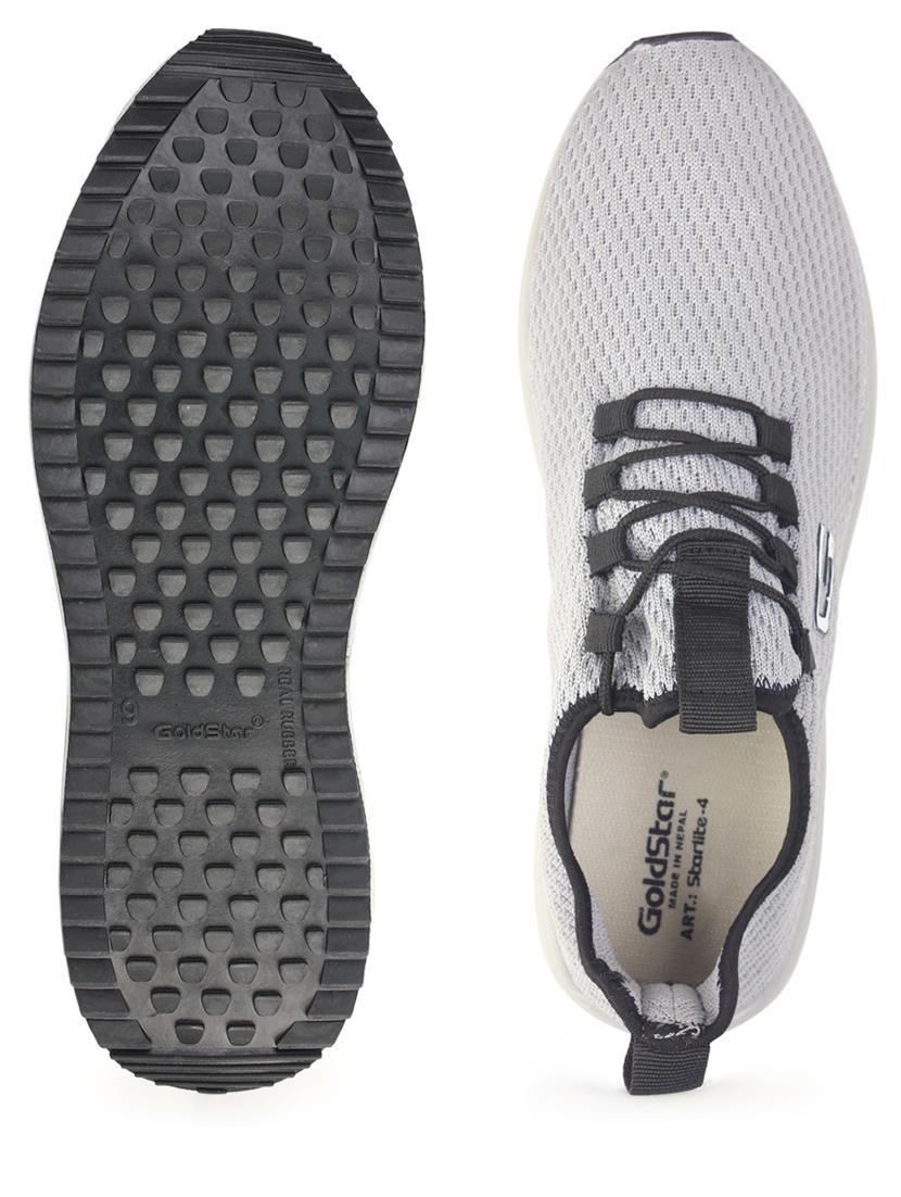 solid grey lace up sport shoes - 20757458 - Standard Image - 5
