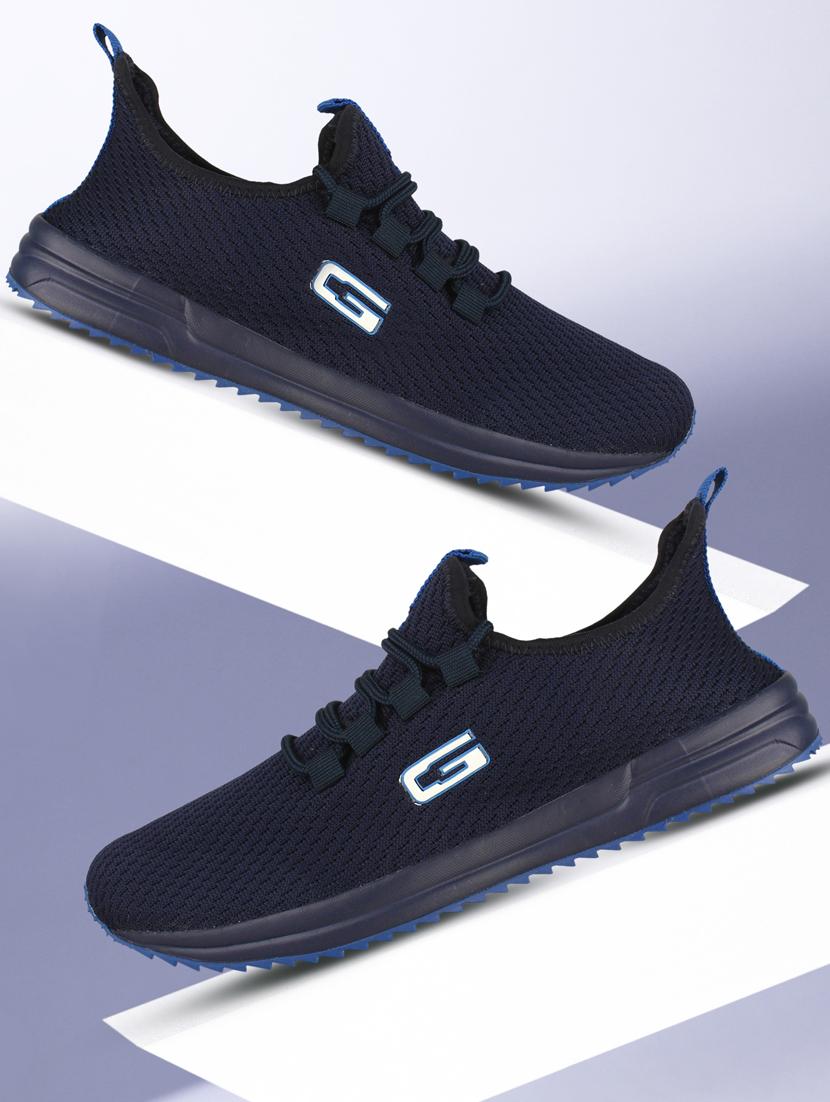 navy blue lace up sports shoes - 20757459 - Zoom Image - 0