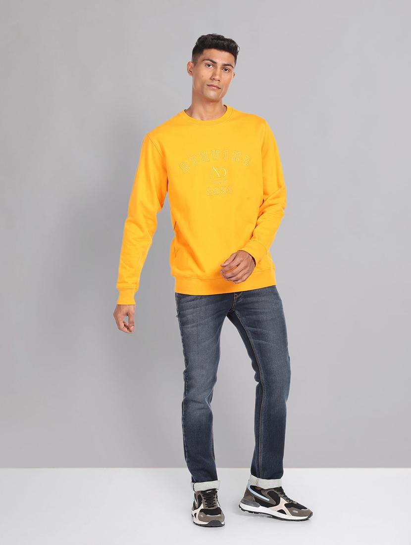yellow chest embroidered detailed sweatshirt - 20757475 - Standard Image - 3