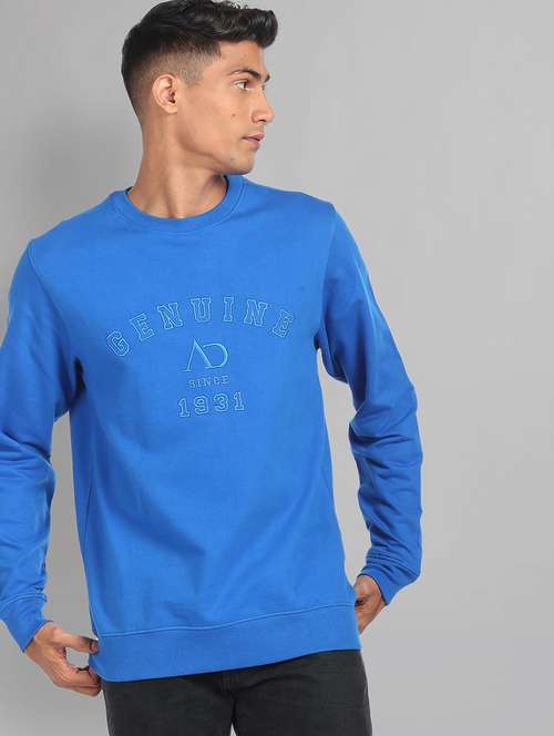 blue chest embroidered detailed sweatshirt - 20757476 -  Standard Image - 0