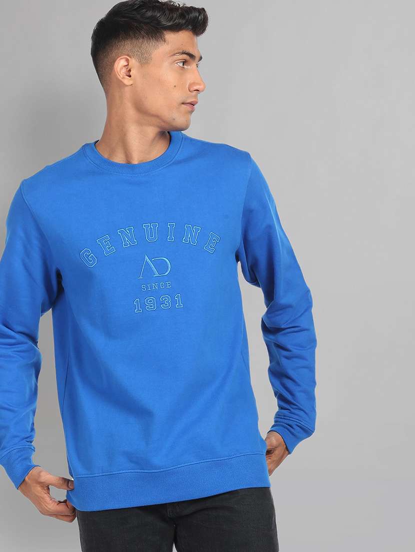 blue chest embroidered detailed sweatshirt - 20757476 -  Zoom Image - 0