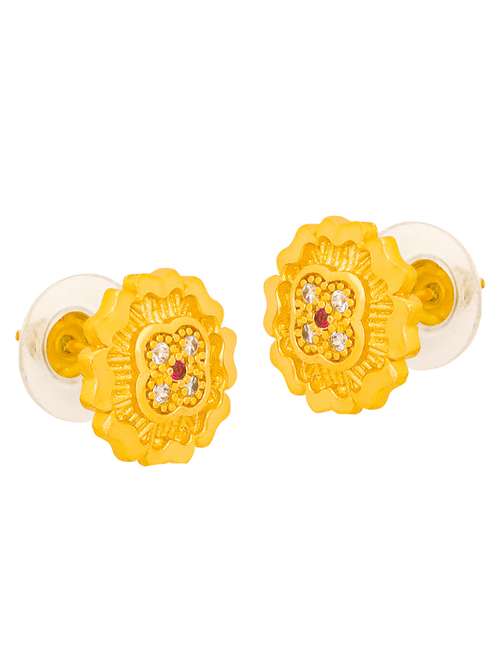 gold plated studs earrings - 20758102 - Standard Image - 0