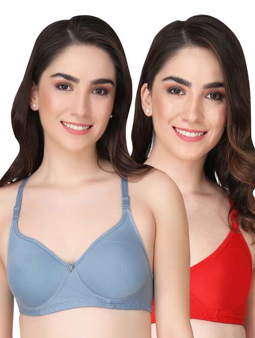 pack of 2 solid multi colored t-shirt bra - 20763867 - Standard Image - 0