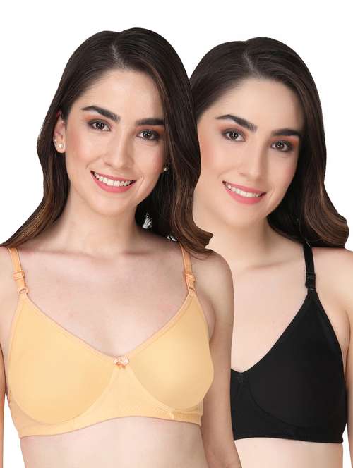 pack of 2 solid multi colored t-shirt bra - 20763871 -  Standard Image - 0