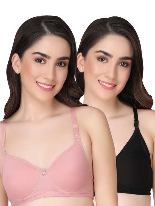 pack of 2 solid multi colored t-shirt bra - 20763878 - Standard Image - 0