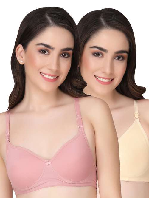 multi colored cotton blend tshirt bra - 20763886 - Standard Image - 0