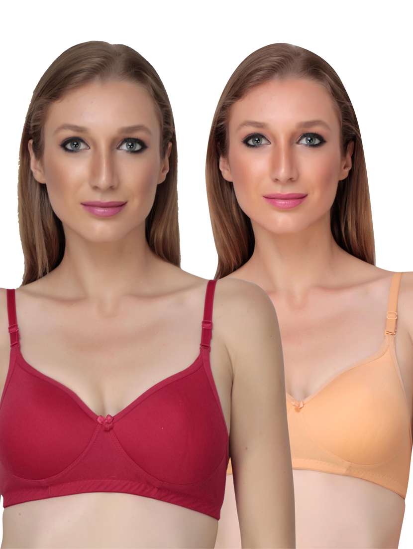 multi colored cotton blend tshirt bra - 20763887 - Zoom Image - 0