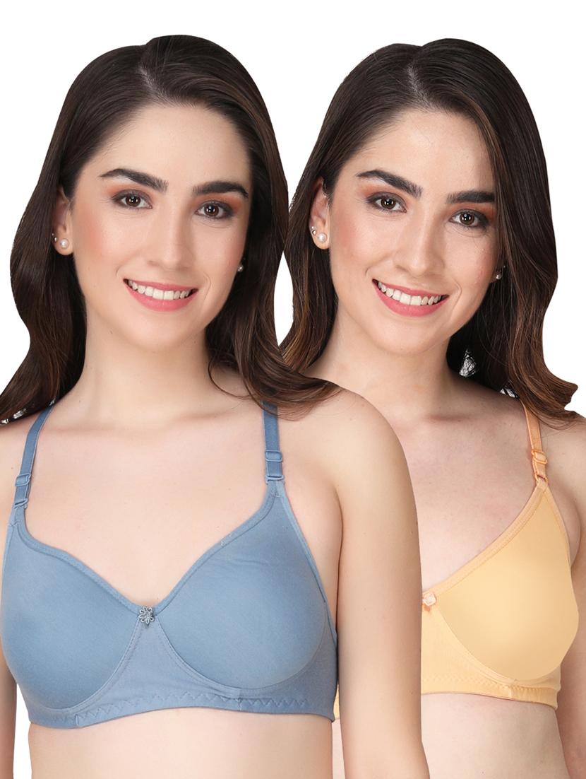 multi colored cotton blend tshirt bra - 20763891 -  Zoom Image - 0