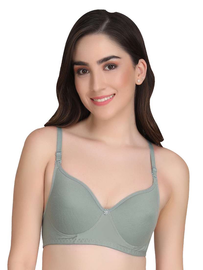 multi colored cotton blend tshirt bra - 20763892 -  Standard Image - 3