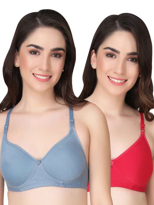 pack of 2 solid multi colored t-shirt bra - 20763897 - Standard Image - 0