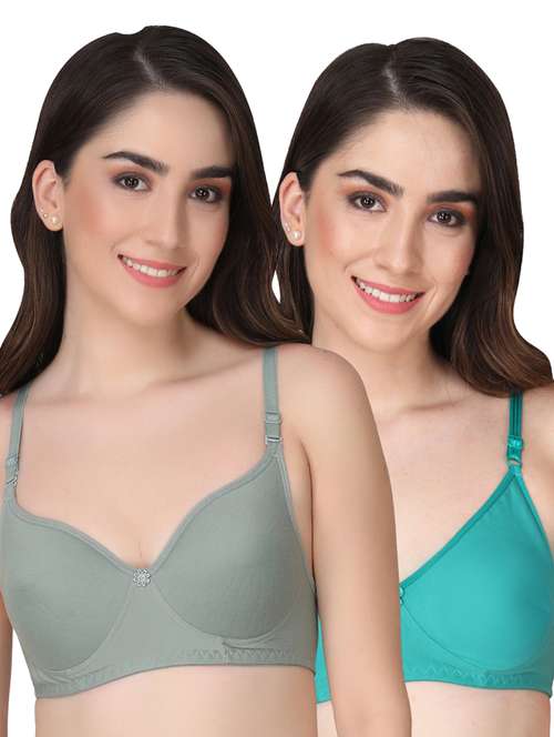 pack of 2 solid multi colored t-shirt bra - 20763903 -  Standard Image - 0