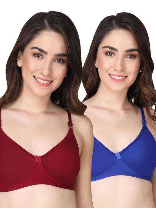 pack of 2 solid multi colored t-shirt bra - 20763905 -  Standard Image - 0