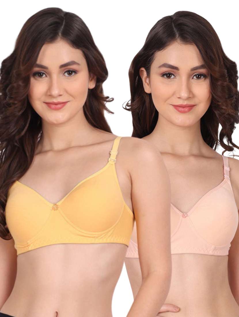 pack of 2 solid multi colored t-shirt bra - 20763917 -  Zoom Image - 0