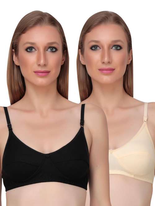pack of 2 solid multi colored t-shirt bra - 20764030 -  Standard Image - 0