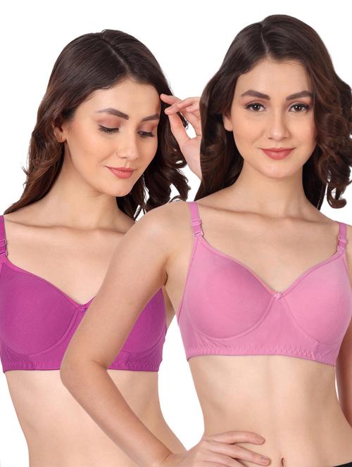 pack of 2 solid multi colored t-shirt bra - 20764084 -  Standard Image - 0