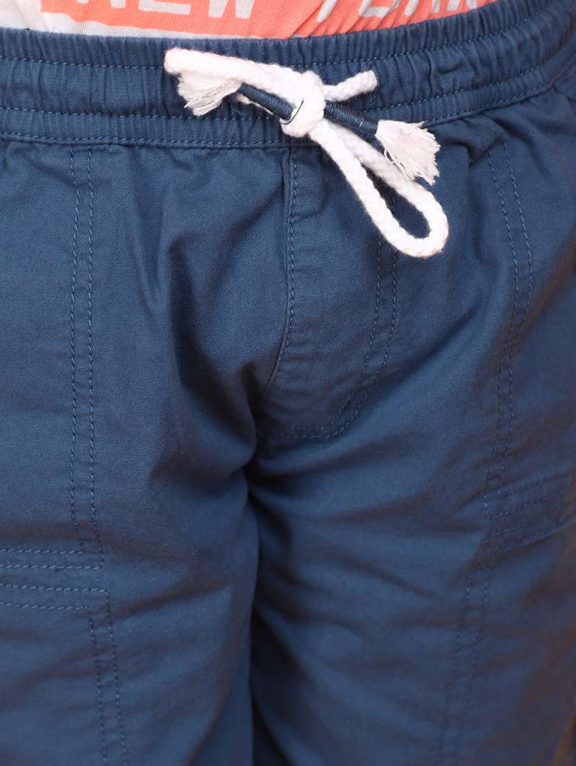 boys blue solid shorts - 20764141 -  Standard Image - 5
