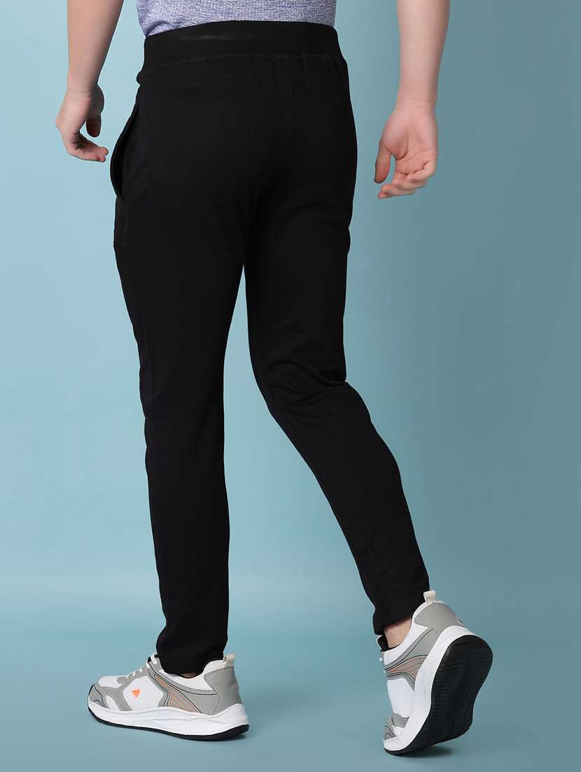 men black placement printed track pant - 20764185 -  Standard Image - 3